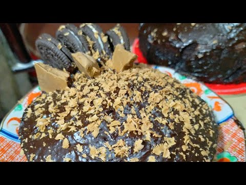 making chocolate cake with Arif