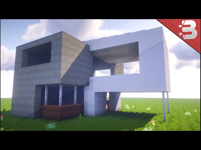 Minecraft: how to build a small & easy modern house tutorial (#25