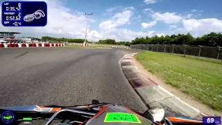 preview picture of video 'Wackersdorf Kart Rotax DD2 Sodi 17.07.2014 GoPro onboard cam telemetry Session 3'
