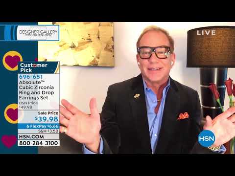 Absolute Cubic Zirconia Ring and Drop Earrings Set