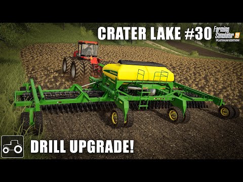 Sowing Soybeans With The New Seed Drill, Crater Lake #30 Farming Simulator 19 Timelapse