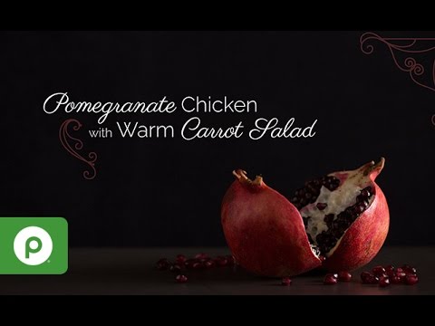 Pomegranate Chicken with Warm Carrot Salad. A Publix...