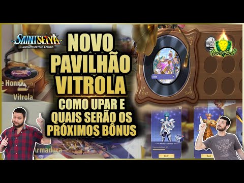 Guia COMPLETO e DEFINITIVO do novo PAVILHÃO VITROLA - Como UPAR? Saint Seiya Awakening