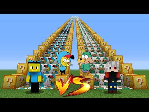 PRO VS NOOB LUCKY BLOCK STAIRS RACE - Minecraft