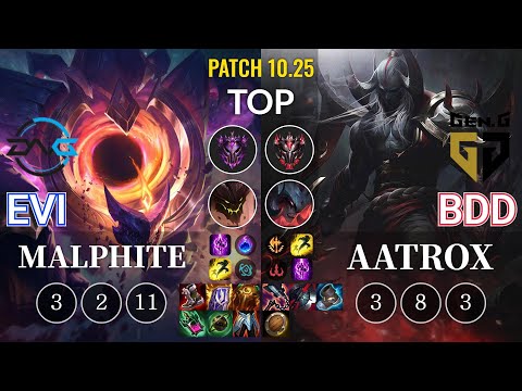 DFM Evi Malphite vs GEN Bdd Aatrox Top - KR Patch 10.25