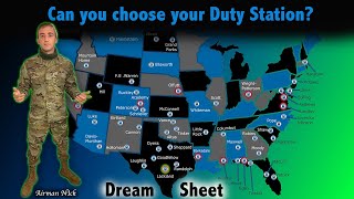 CAN YOU CHOOSE YOUR DUTY STATION | AIR FORCE DREAM SHEET