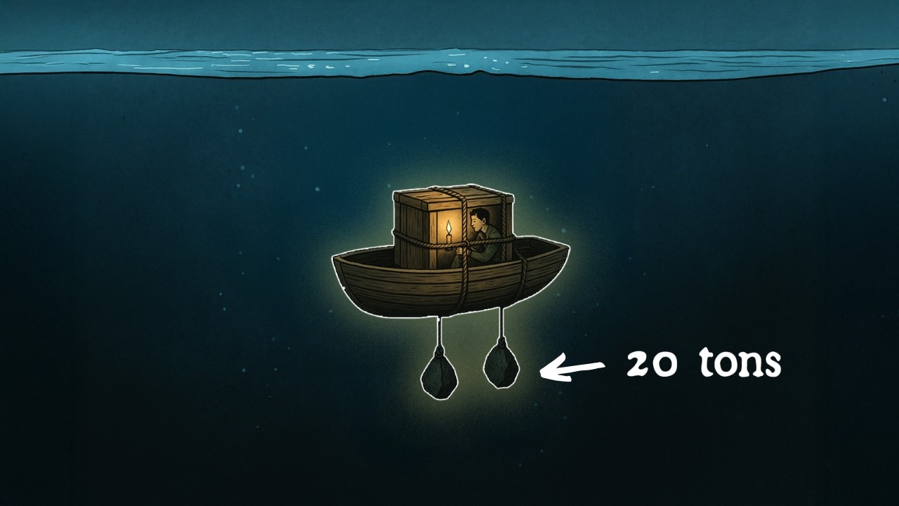 They Lowered Him Into the Ocean With 20 Tons of Weight