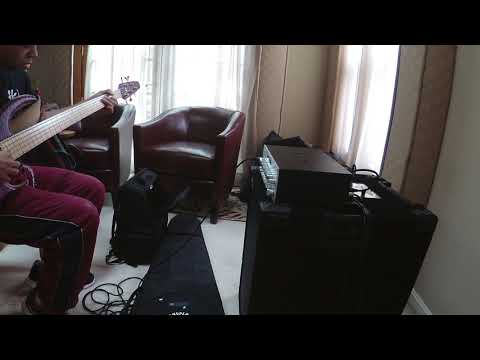 David Dyson testing out New Skjold signature bass