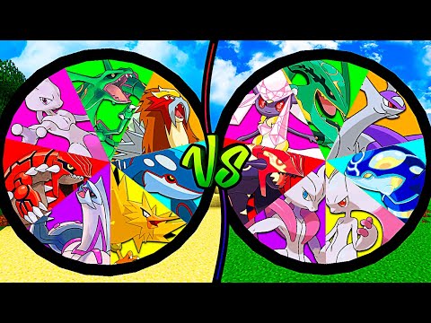 ROLETA DE LENDÁRIOS VS ROLETA DE MEGA LENDÁRIOS NO MINECRAFT (Pokémon)