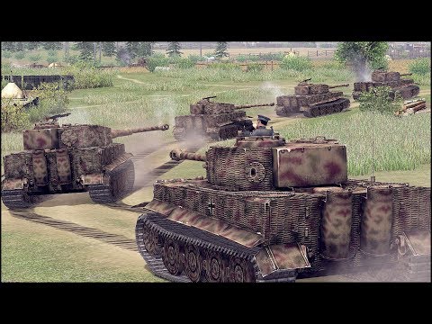 TIGER FORMATION vs 30 T-34 - VALLEY ASSAULT