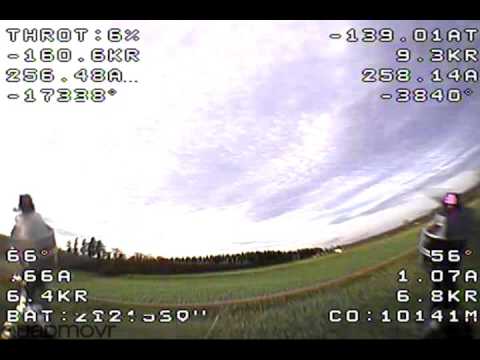 warpquad270 mn2206 2000kv 6x3.5 hqprop proto esc 18a kiss fc 5s1800 45c runcam sky+ 2.1 lens