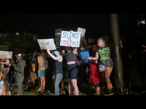 Protests continue at Graffiti Bridge in Pensacola
