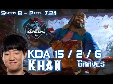 LZ Khan GRAVES vs RENGAR Jungle - Patch 7.24 KR Ranked