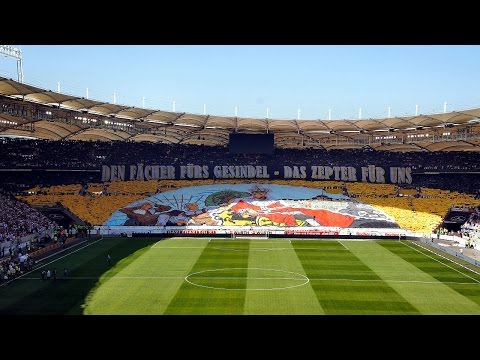 Derbychoreo! VfB Stuttgart - Karlsruher SC / VfB - KSC 16/17 Ultras CannstatterKurveTV