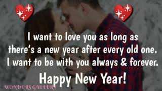 Best Romantic Status💕 to Wish Happy New year For Girlfriend 💑 Boyfriend