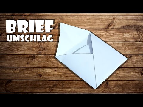 Briefumschlag falten, Geschenkkartenumschlag falten - origami envelope DIY craft