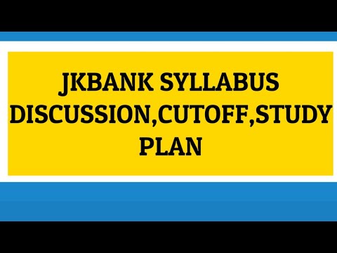 #JKBANK SYLLABUS,CUTOFF,DISCUSSION