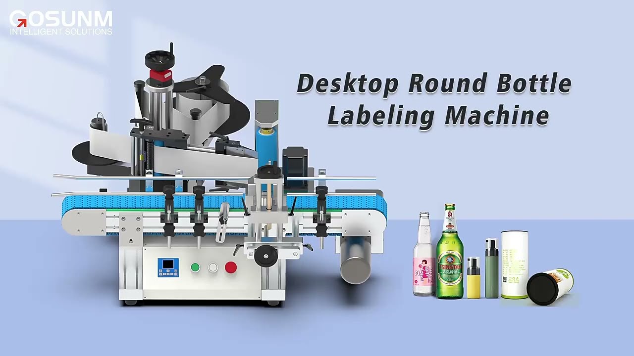 Fully Automatic Desktop Portable Round Bottle Labeling Machine | Bottle Labeler
