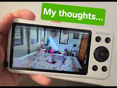 Momcozy Smart WiFi Baby Monitor with Camera and Audio, 5" 1080P Screen with Wall Mount, Motion & Cry Detection, Safe Fence,Clear Night Vision, 5000mAh Battery, 2-Way Talk, Photo & Video Recording,BM04 video review thumbnail