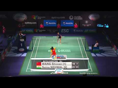2014 THE STAR AUSTRALIAN BADMINTON OPEN-SF-WS- Wang Shixian (CHN) [1] VS Saina Nehwal (IND) [6]