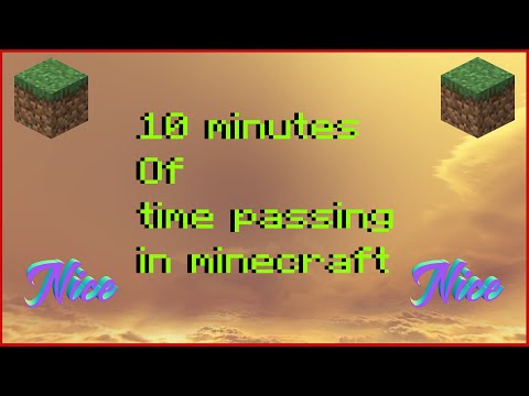 10 minutes of time passing in minecraft (realistic shaders)