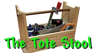 This  wood tool box converts into step stool. What a great wood shop idea!