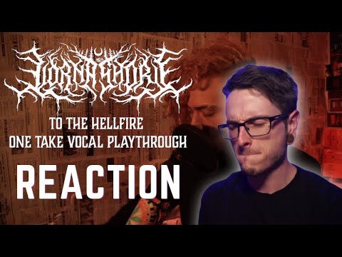 Guitar Noob Reacts to LORNA SHORE | TO THE HELLFIRE - One Take Vocal Playthrough