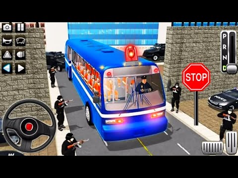 US Police off-road Coach Bus #3 - Uphill Driving Simulator New - Android Gameplay