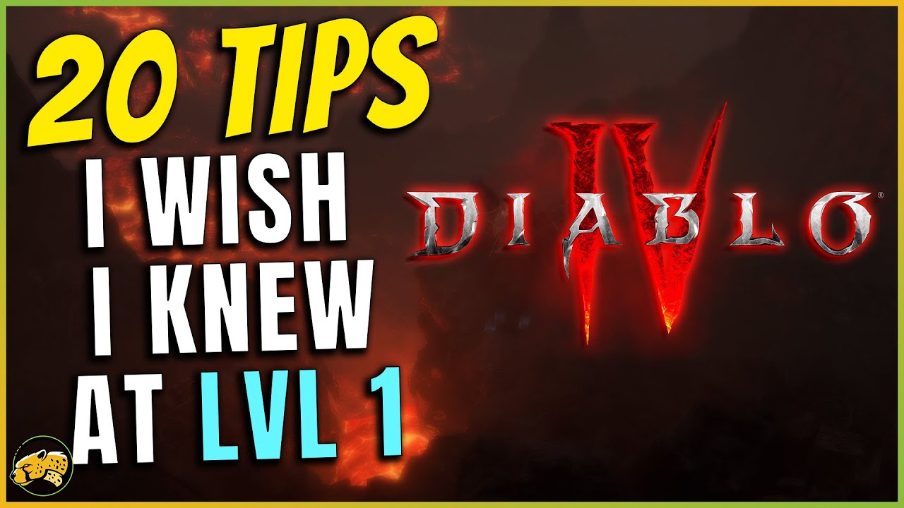 Beginner's Guide to Diablo 4 - 20 THINGS I wish I knew - Leveling, Class Choice, Mount, Renown