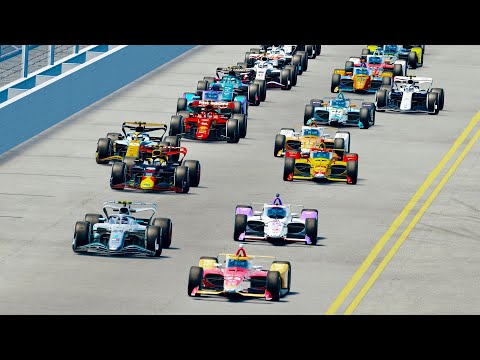 F1 2022 Cars vs IndyCars 2022 at Daytona Speedway Oval