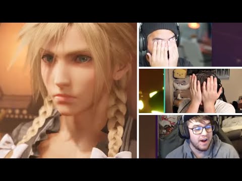 Streamers Reacting to Cloud in Dress For the First Time - Final Fantasy VII Remake