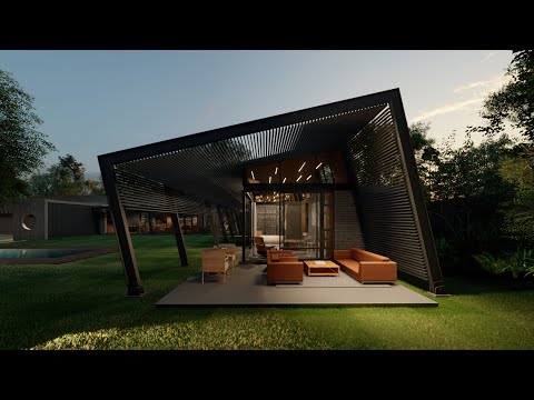black house animation - drew architect - modern house -  beautiful architecture