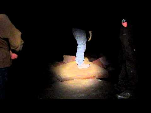 Balancing exercise in Víðgelmir Lava Cave- Iceland