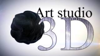 preview picture of video 'Art studio 3D (эффект ТВ помех и анимация 3D частиц)'