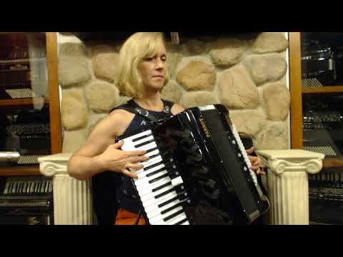 PARRMAC96BK - Black Parrot Macaw Piano Accordion LMM 37 96 $799