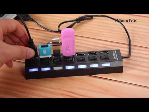 7 Port USB 2.0 Hub High Speed Multiport USB Hub