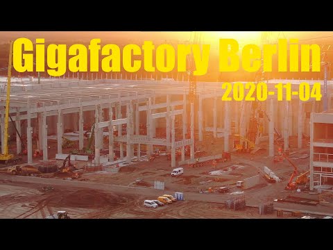 Giga Berlin | 2020-11-04 | Sunset Timelapse