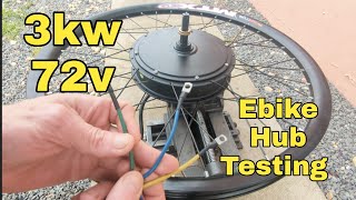 3kw E Bike Hub 72v Testing Without Battery or Controller - Free Energy Project - 11th February 2023