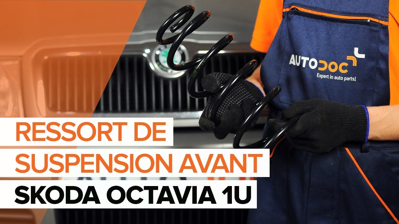 Comment changer : ressort de suspension avant sur Skoda Octavia 1U - Guide de remplacement