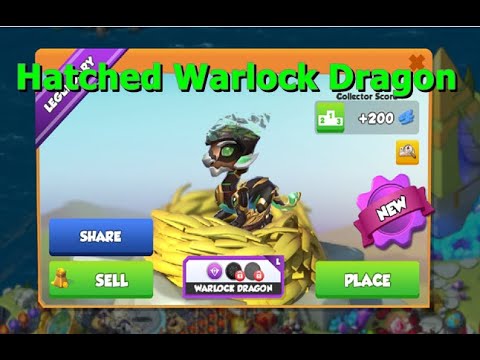 Hatched Warlock Dragon-Dragon Mania Legends | Legendary Warlock Dragon | DML