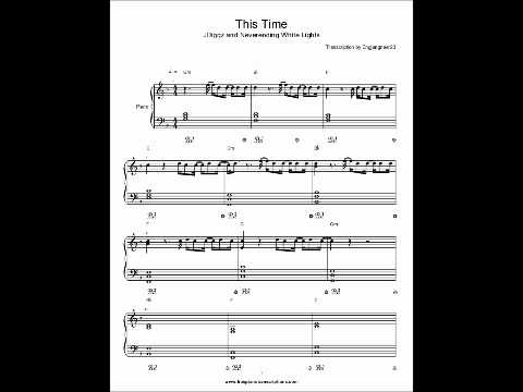 This Time JDiggz Neverending White Lights Piano sheet music accompaniment