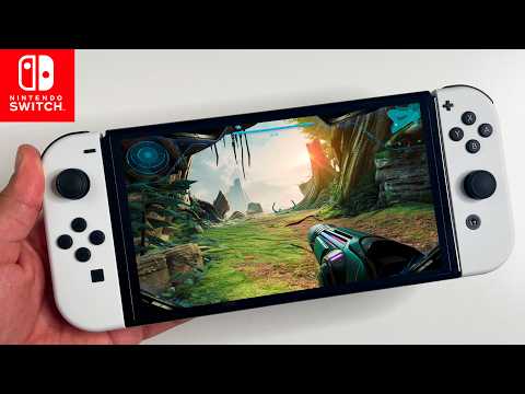 Nintendo Switch OLED Metroid Prime 4: Beyond Gameplay in Portable Handheld Mode