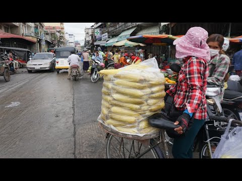 Morning Food Market Show @Chhbar Ampov Vegetable Market - Walk Around Street Food in Morning Weekend