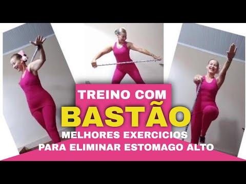 TREINO COM CABO DE VASSOURA PRA ACABAR COM ESTÔMAGO ALTO eliminar pochete barriga grande