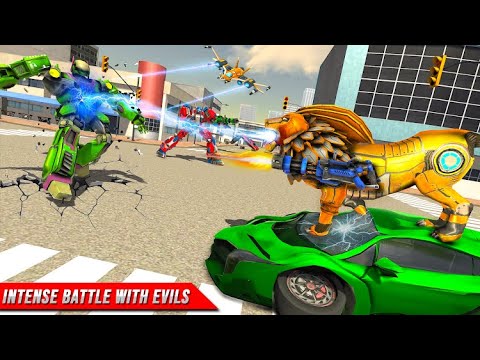 Jet Robot Game 2021: Lion Robot Car Game Robot Transformation Games Gameplay New Robot Game 2021
