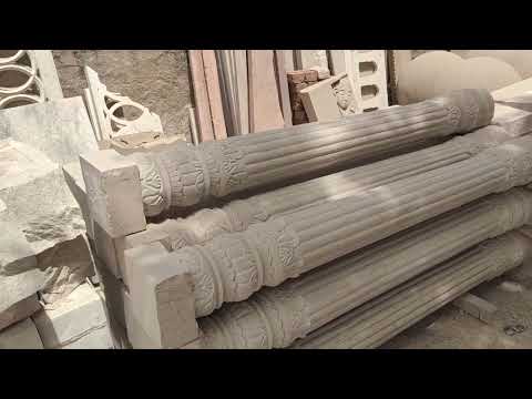 Sandstone/marble Mint Sand stone cnc carved Relling pillers