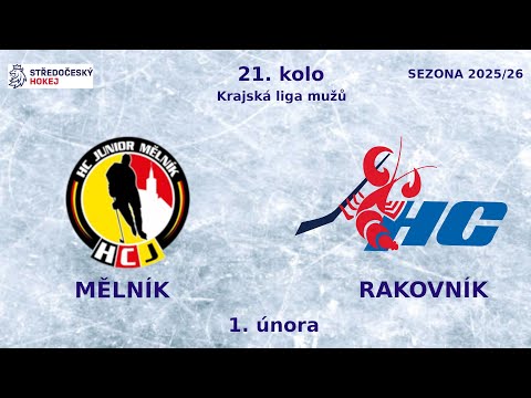 HC Junior Mělník vs. HC Rakovník  –  1:3  1.2.2026 - 21.kolo. Zkrácený záznam