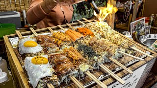 Okonomiyaki Master's Chopsticks Okonomiyaki with 10 toppings!│Thai Street Food