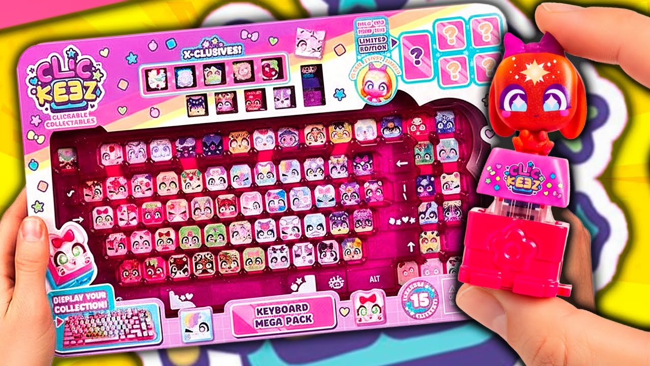 Unboxing del Keyboard Mega Pack de Clickeez Serie 1 en el canal Vi MiniToys