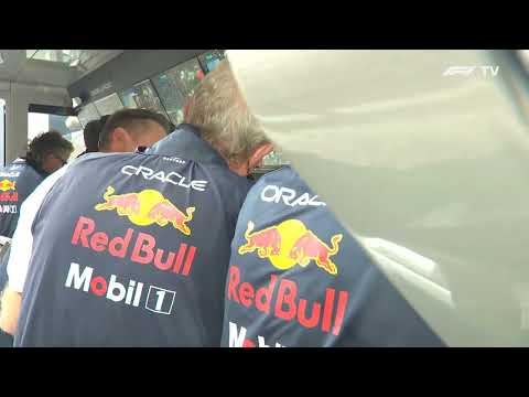 Longer clip of Max Verstappen's race engineer Gianpiero Lambiase visibly emotional